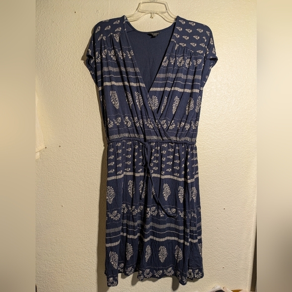 Lucky Brand Blue Patterned Women's Dress Pre-owned  Size Xl - Picture 1 of 1